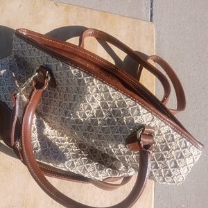 Chic Brown and Cream Women's Tote Bag